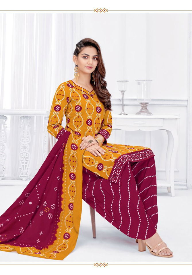 Suryajyoti Bandhani Special 12 Casual Daily Wear Cotton Printed Dress Material Collection